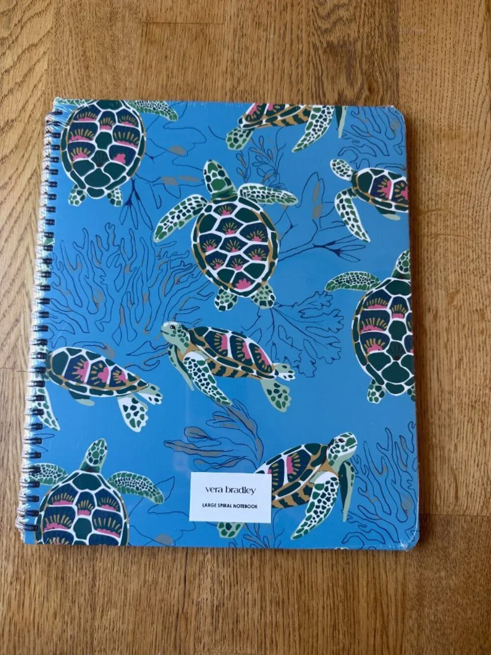 Vera Bradley Large Spiral Notebook Sea Turtles and Coral NWT
